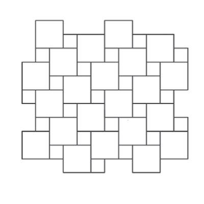 Two different sizes creating a unique laying pattern