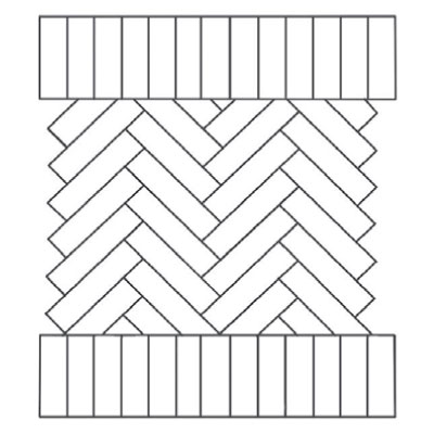 45 Herringbone Paudan Paving Soldier border
