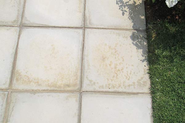 Discoloration of pavers