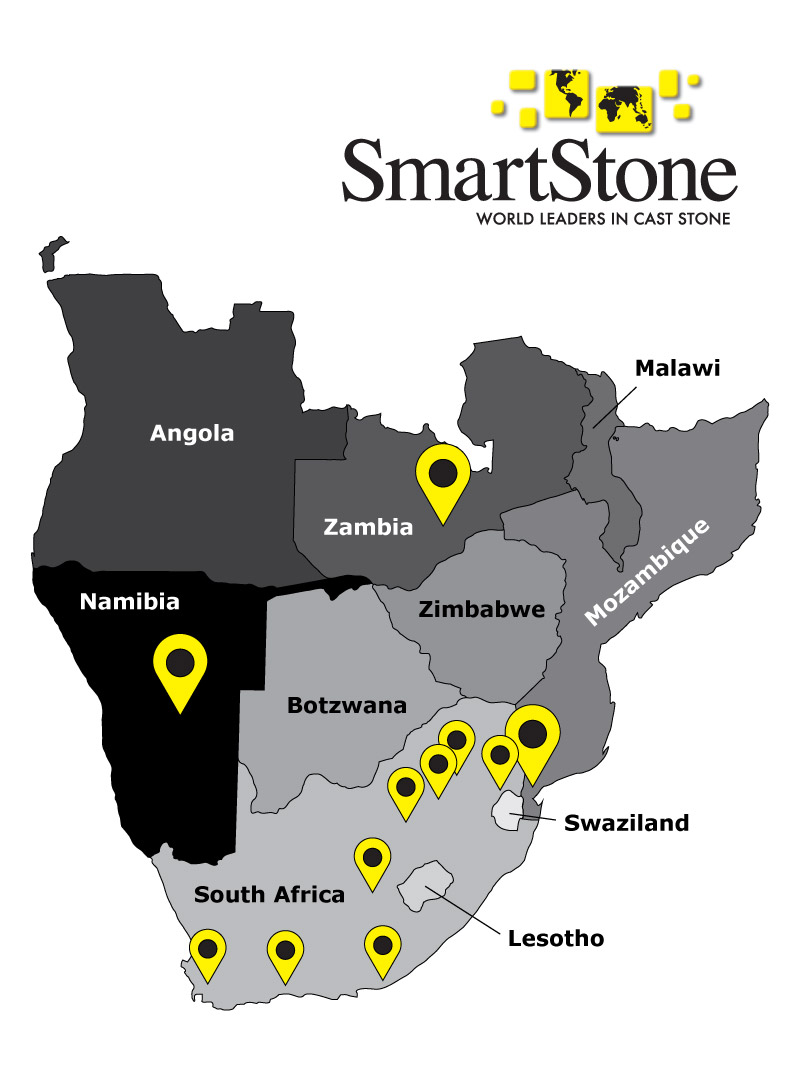 SmartStone Nambia Southern Africa Map