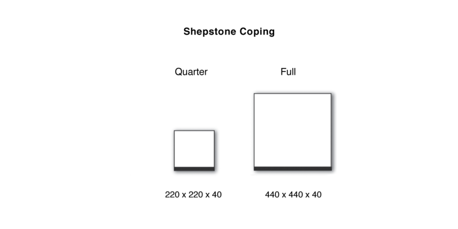 SmartStone Namibia Shepstone coping size visualisation Variations