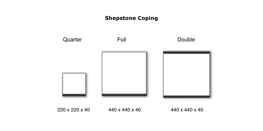 Shepstone Namibia coping size visualisation Variations
